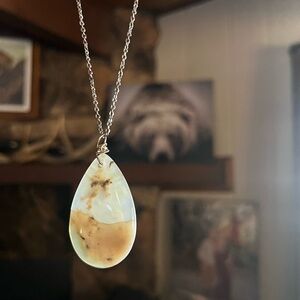 Cherry Blossom Agate Pendant